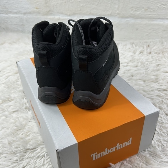 NIB Timberland womens Mt. Maddsen Mid Leather Waterproof Hiker Hiking Boot Black - Picture 7 of 9